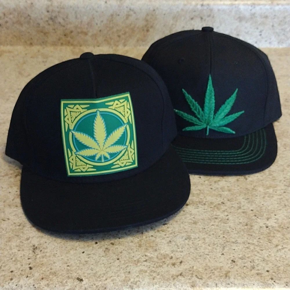 Top Level And‎ Ace Cap Inc Black Green 420 Floral Snapback Hats Bundle
